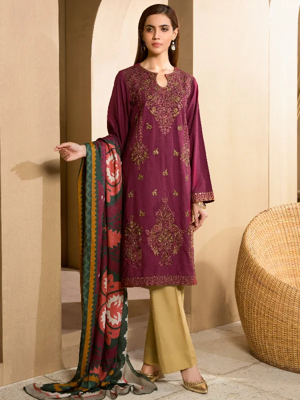 2-Piece Embroidered Winter Cotton Suit