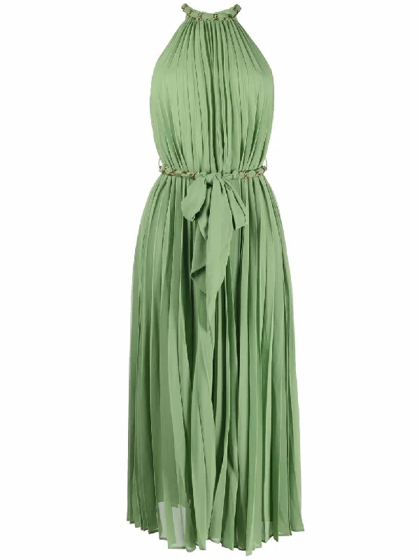 Sunray pleated midi dress