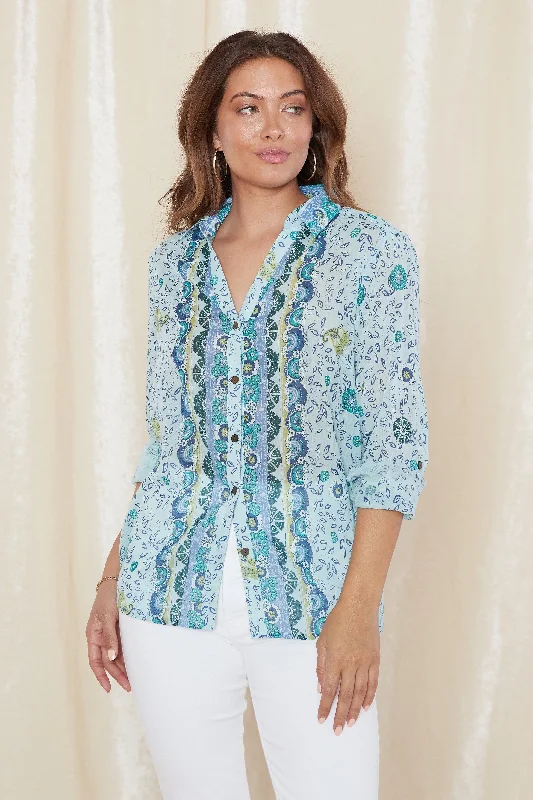 Manisha Blouse - Sterling Blue