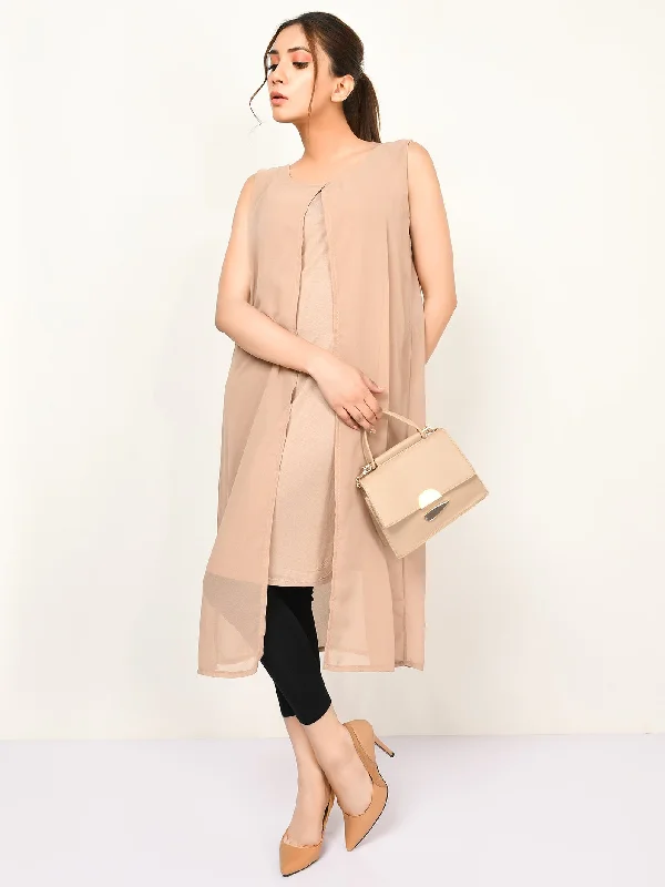 Front Open Chiffon Dress