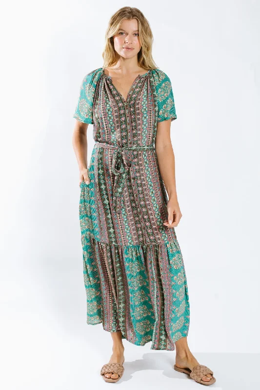 Nuha Belted Maxi Dress