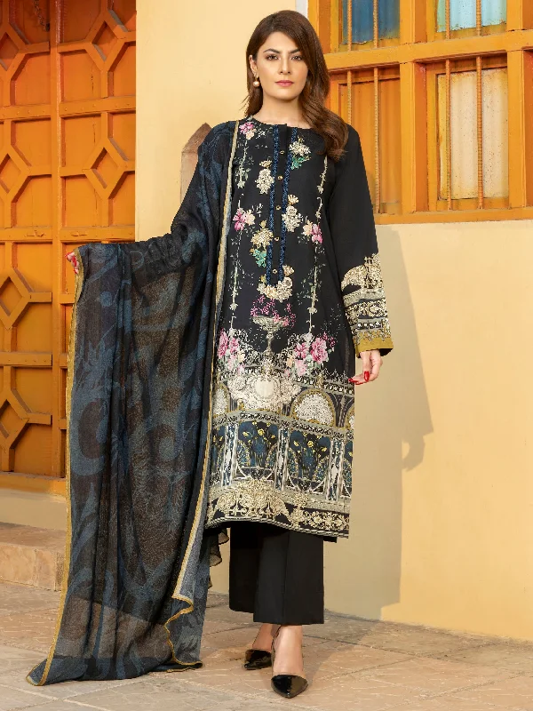 2-Piece Embroidered Winter Cotton Suit