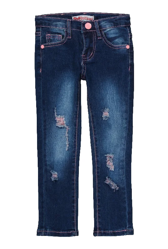 Little Girls Distressed Denim Jeans