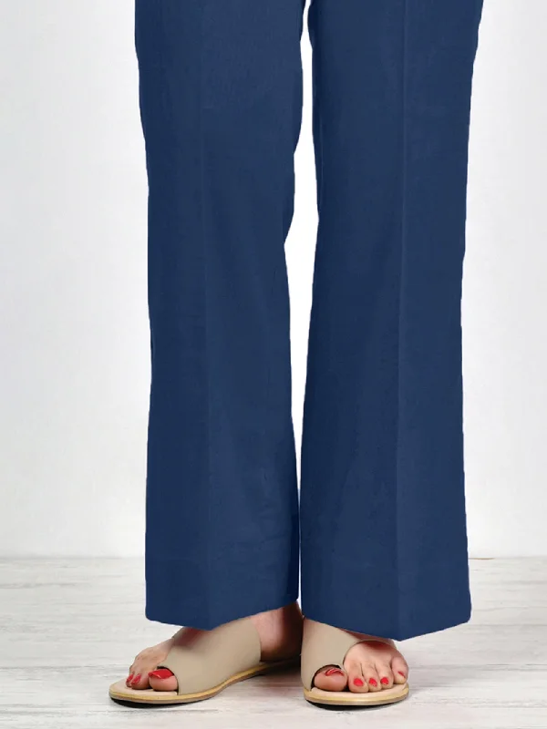 Unstitched Winter Cotton Trouser - Blue