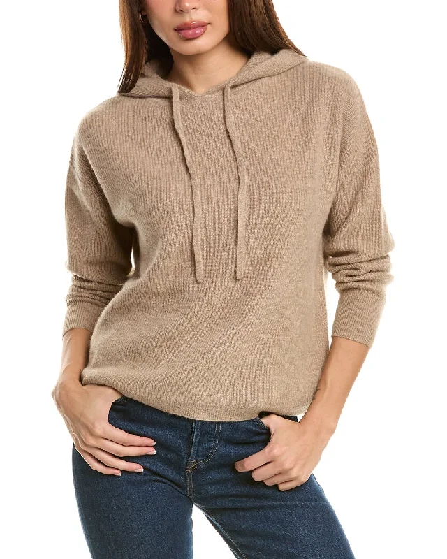 Magaschoni Half Cardigan Stitch Rib Cashmere Pullover