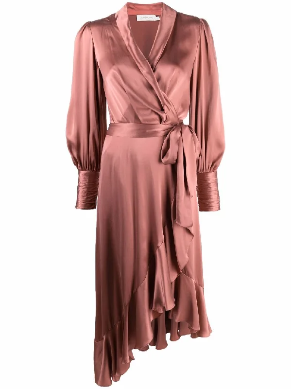 Rose wrap midi dress