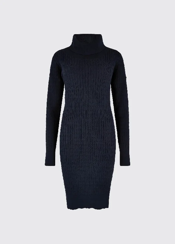 Raheen Fitted Dress - Navy