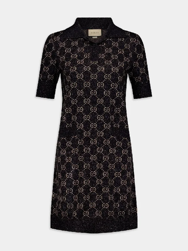 Lamé GG polo dress