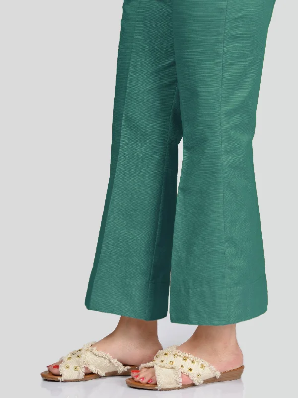 Unstitched Khaddar Trouser - Sea Green