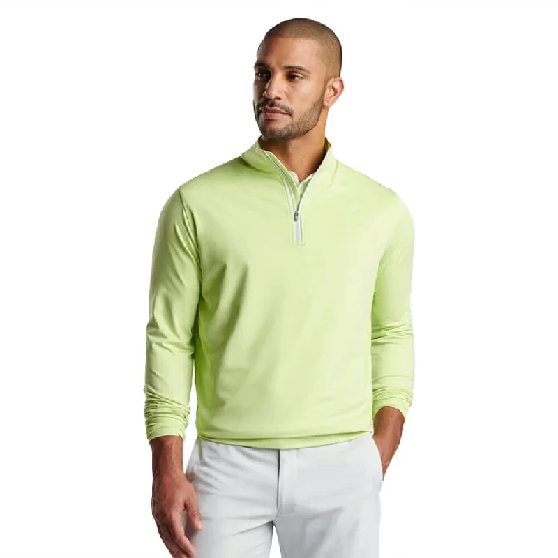 Peter Millar Perth Mélange Performance 1/4 Zip Pullover Sweater - Spritzer