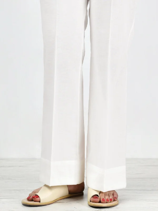 Unstitched Winter Cotton Trouser - White