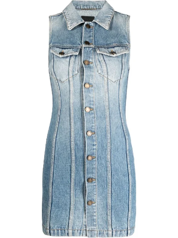 Sleeveless denim dress