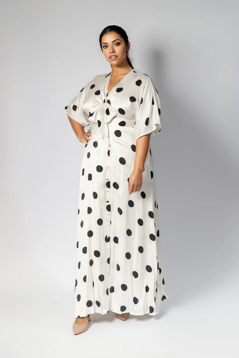 Angelika Silk Spot Dress