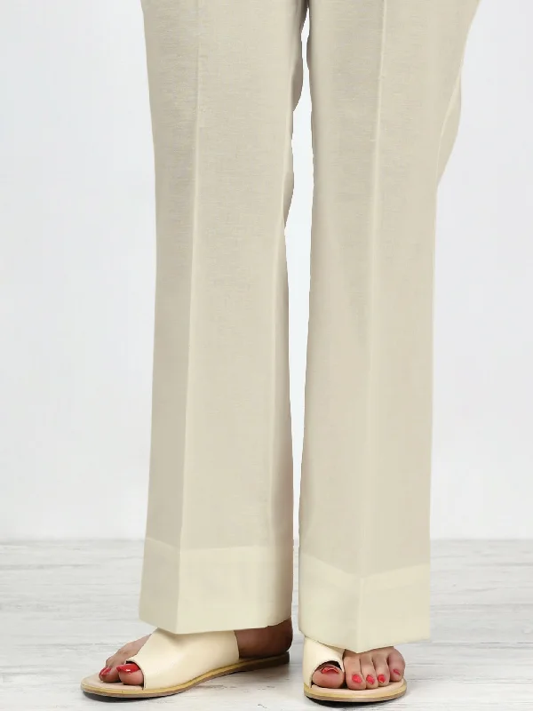 Unstitched Winter Cotton Trouser - Light Grey