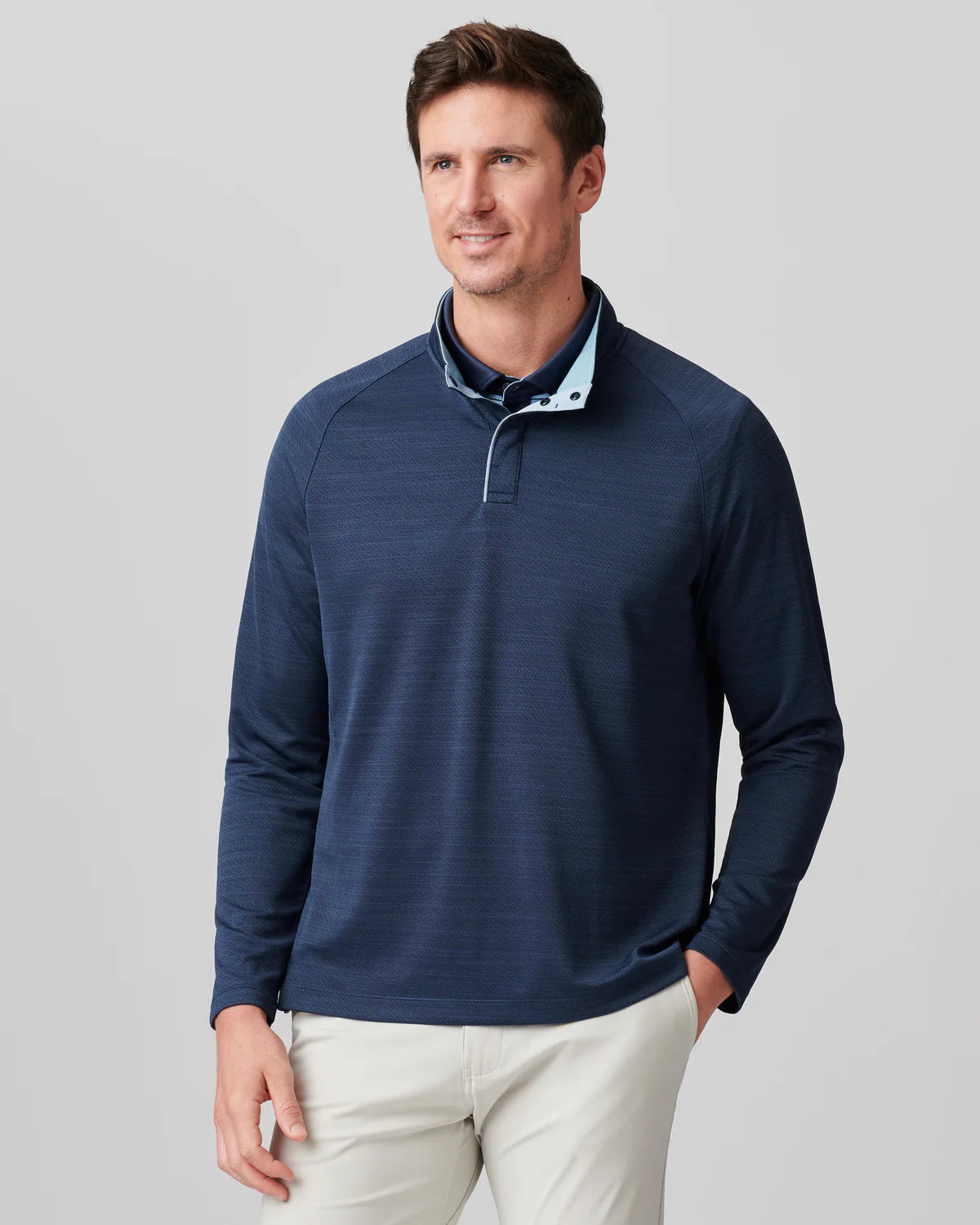 Rhone Men's Clubhouse Pullover Sweater - True Navy