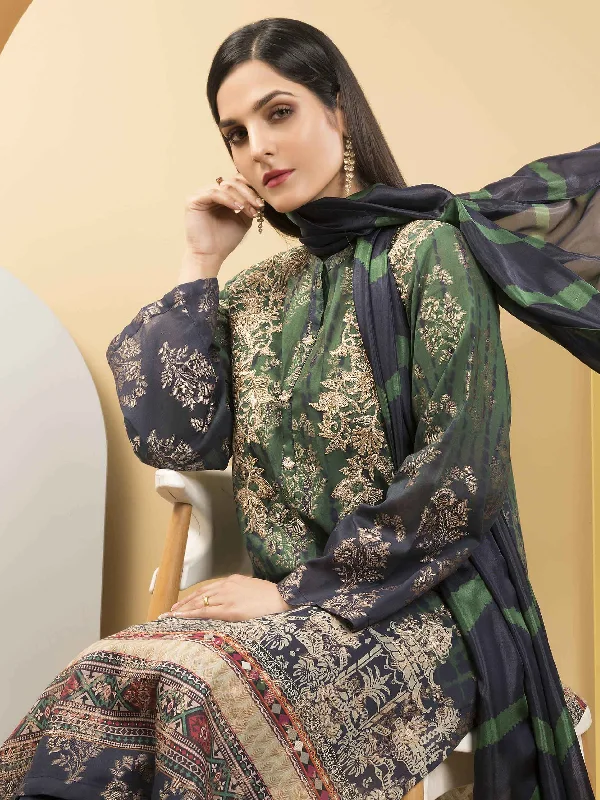 2-Piece Embroidered Jacquard Suit