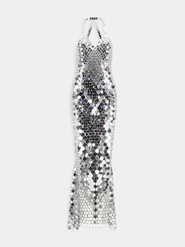 Halterneck Chainmail Maxi Dress