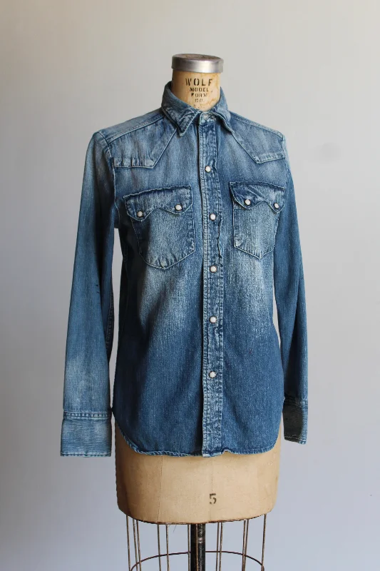 1990s Denim Western Shirt