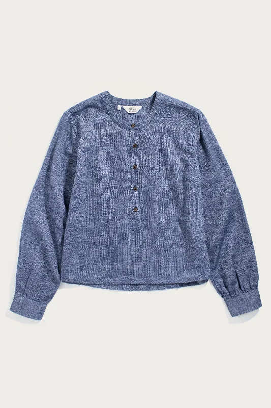 Yarra Pullover / Indigo Herringbone